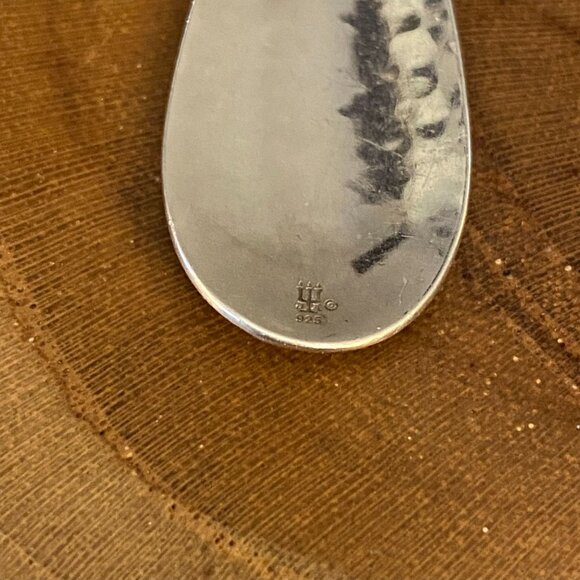 SINGLE Retired James Avery Hammered Teardrop Earring, Sterling SIlver - Picture 2 of 3